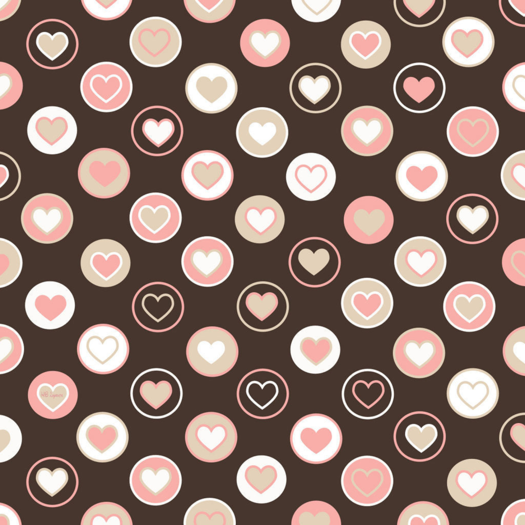 Fondo de pantalla Pink Hearts 2048x2048