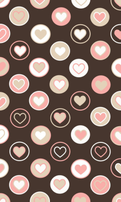 Das Pink Hearts Wallpaper 240x400