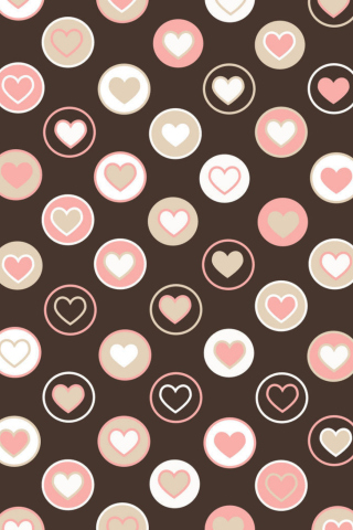 Pink Hearts wallpaper 320x480