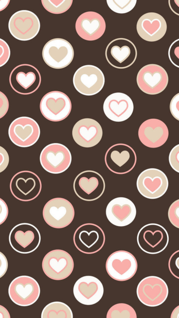 Das Pink Hearts Wallpaper 360x640