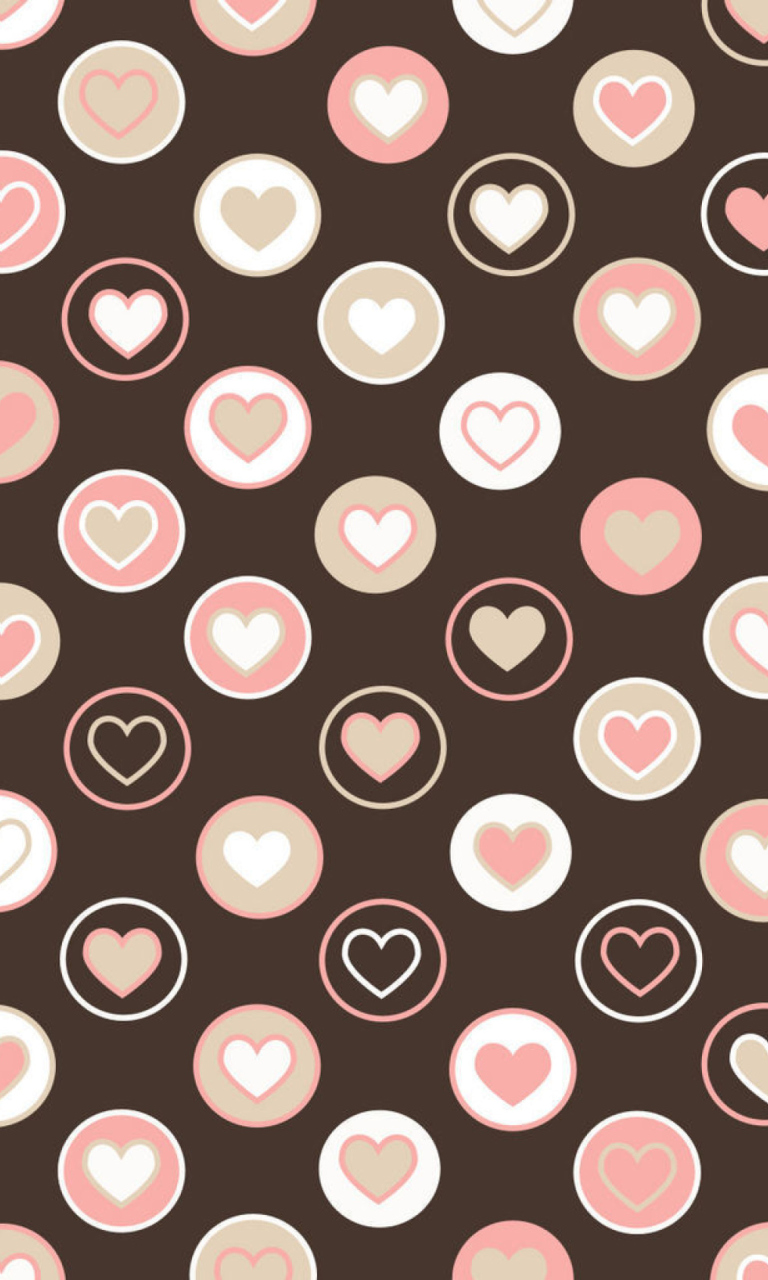 Pink Hearts wallpaper 768x1280