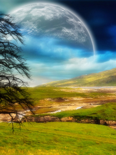 Das Calm Landscape Wallpaper 240x320