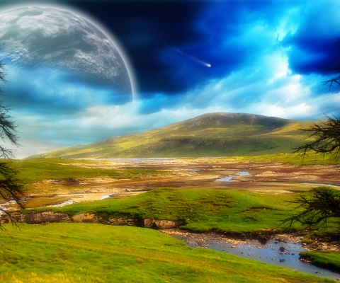 Calm Landscape wallpaper 480x400