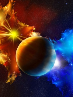 Fondo de pantalla Graphic Planet 240x320