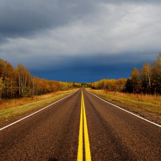 Autumn Road - Obrázkek zdarma pro 1024x1024