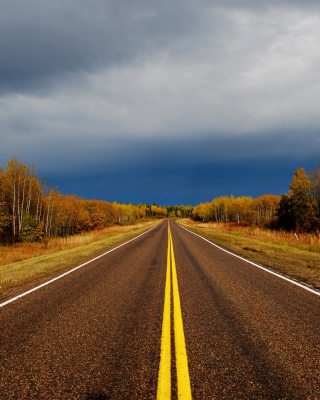 Autumn Road - Obrázkek zdarma pro 640x960