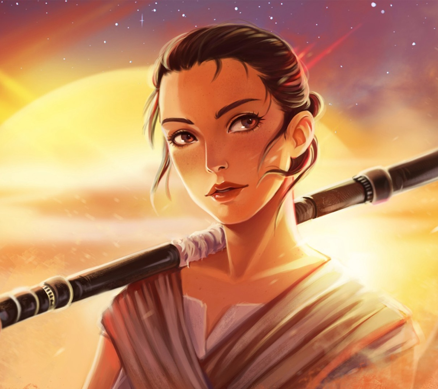 Rey Skywalker Star Wars wallpaper 1440x1280