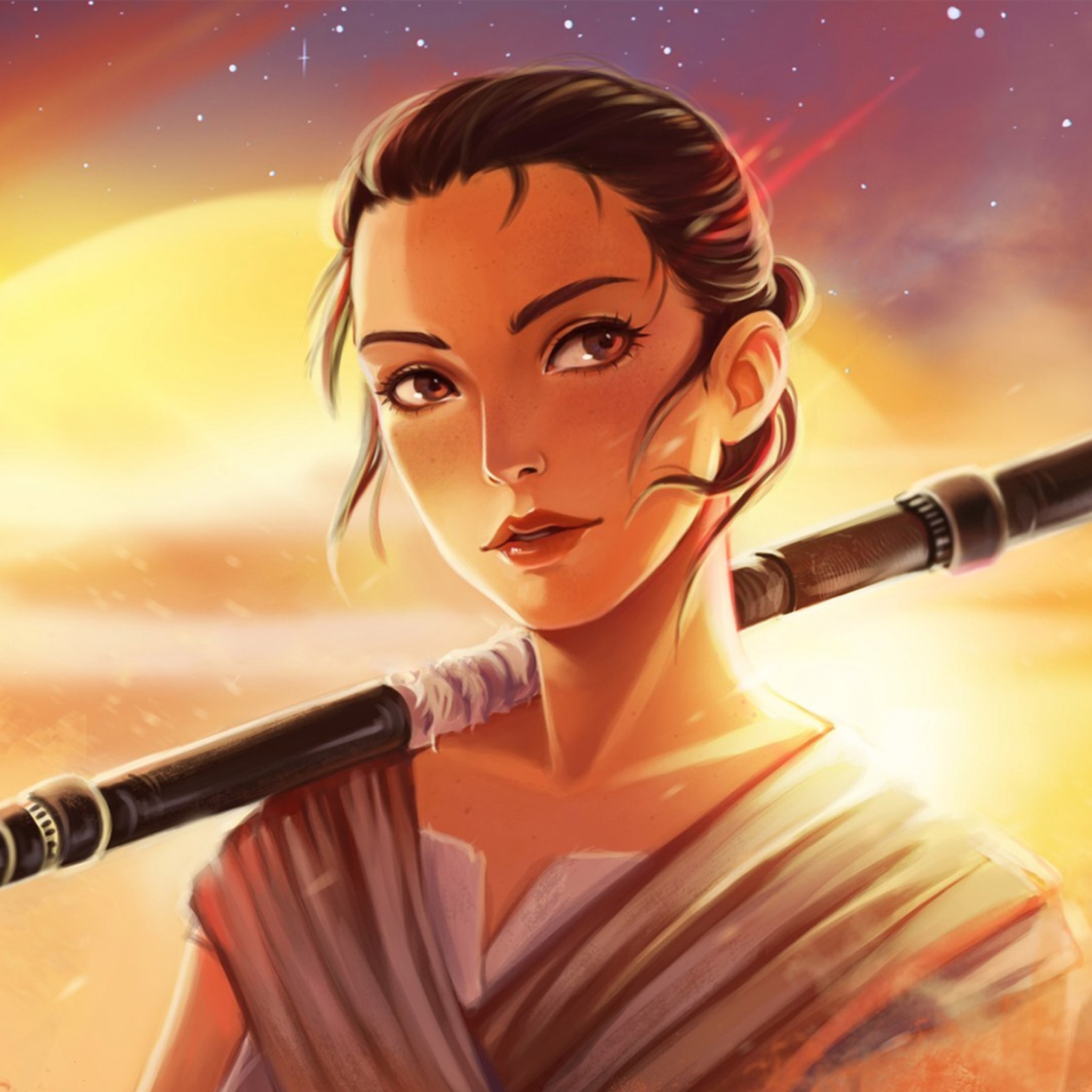 Rey Skywalker Star Wars screenshot #1 2048x2048