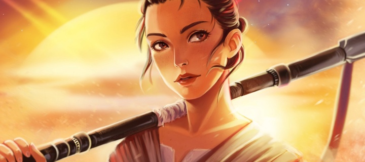 Rey Skywalker Star Wars wallpaper 720x320