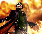 Das Heath Ledger As Joker - The Dark Knight Movie Wallpaper 176x144