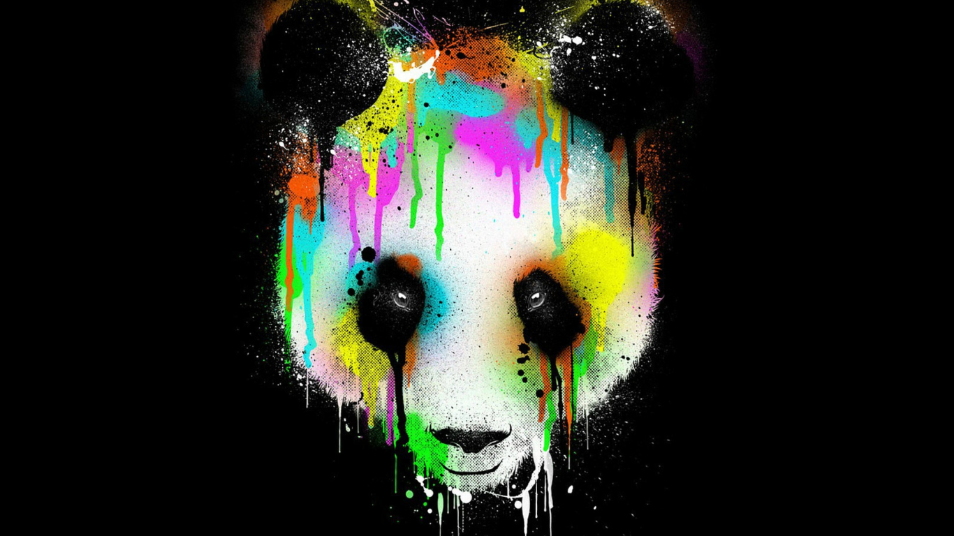 Fondo de pantalla Crying Panda 1366x768