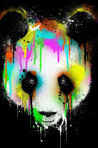 Crying Panda wallpaper 320x480
