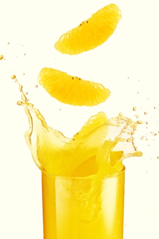 Das Orange Juice Wallpaper 320x480