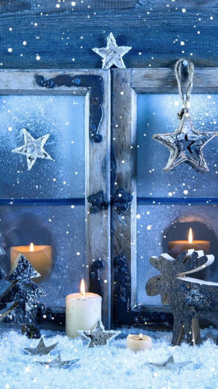 Christmas Window Decorations wallpaper 750x1334