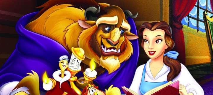 Fondo de pantalla Beauty and the Beast with Friends 720x320