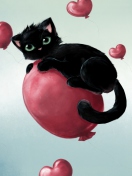 Black Cat O Heart screenshot #1 132x176