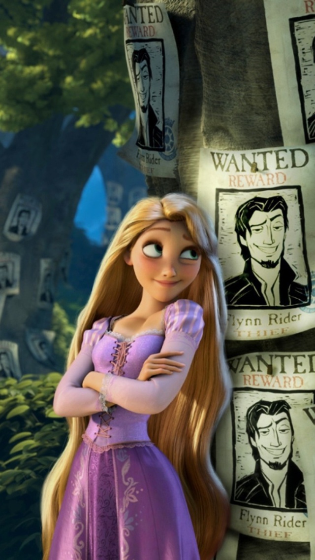 Обои Tangled Wanted Reward 640x1136