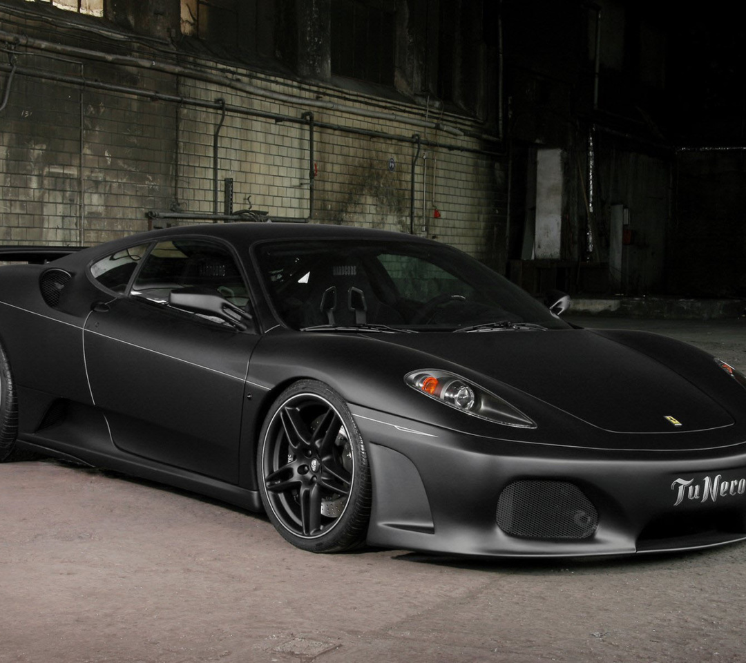 Обои Ferrari F430 Black 1080x960
