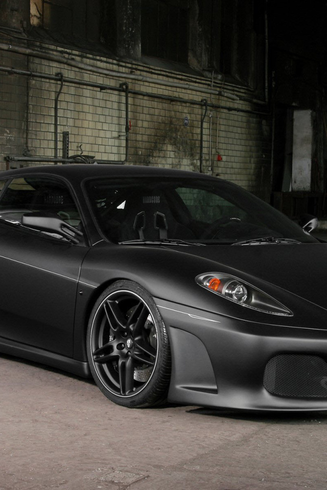 Ferrari F430 Black wallpaper 640x960