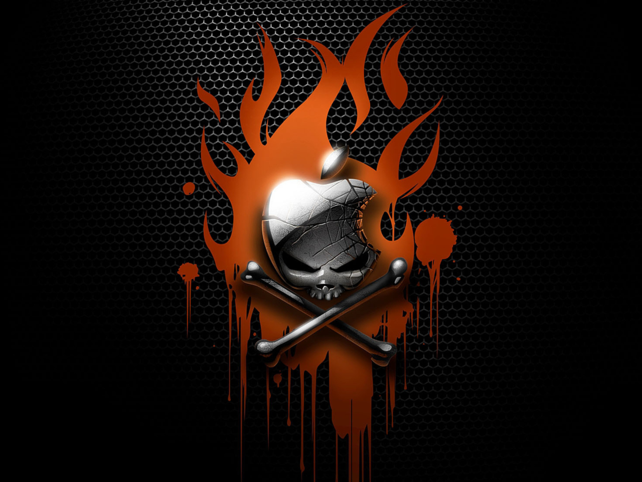 Apple On Fire wallpaper 1280x960