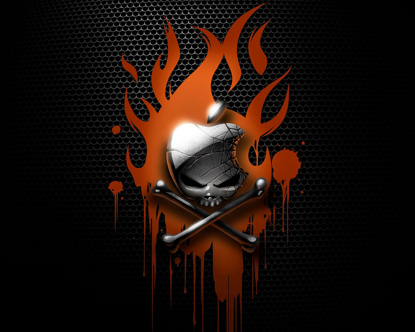 Fondo de pantalla Apple On Fire 1600x1280