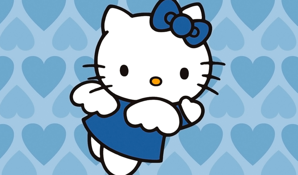 Sfondi Hello Kitty Blue 1024x600