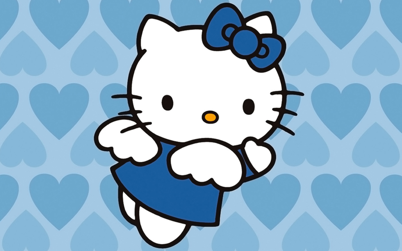 Hello Kitty Blue wallpaper 1280x800