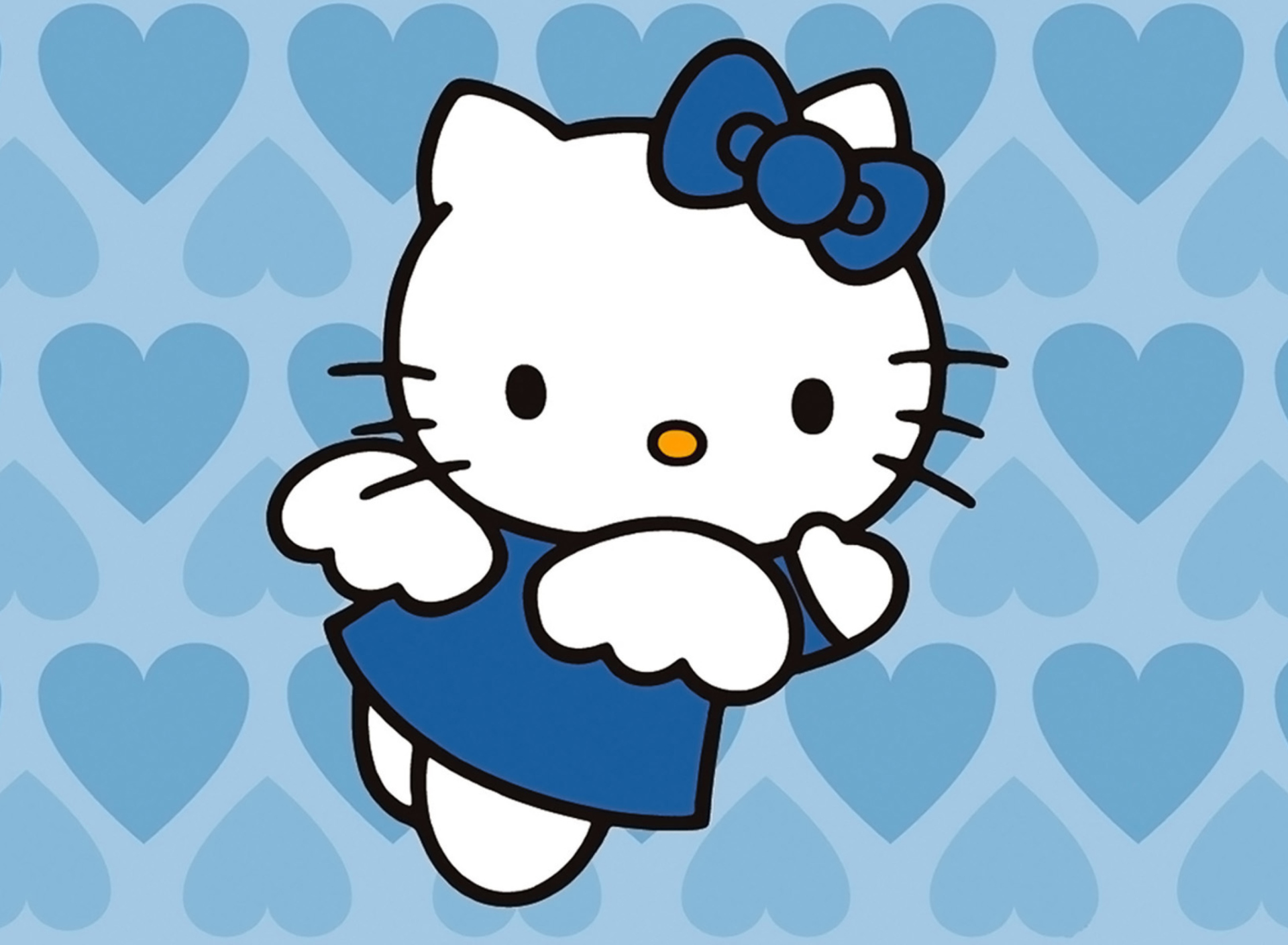 Обои Hello Kitty Blue 1920x1408