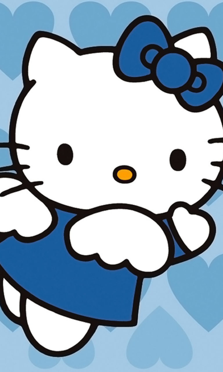 Das Hello Kitty Blue Wallpaper 768x1280