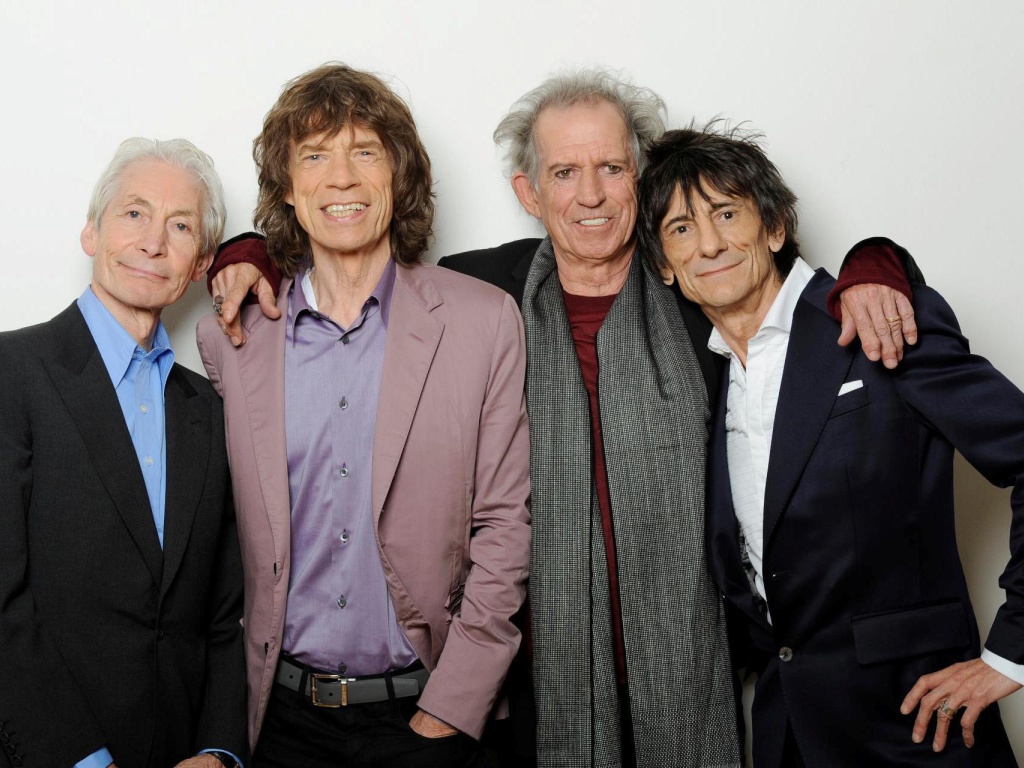 Rolling Stones, Mick Jagger, Keith Richards, Charlie Watts, Ron Wood wallpaper 1024x768