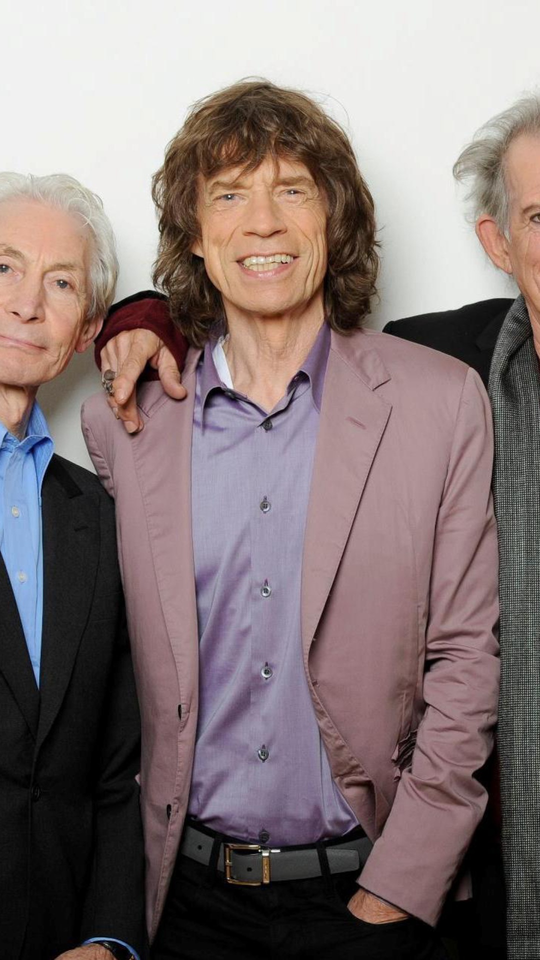 Обои Rolling Stones, Mick Jagger, Keith Richards, Charlie Watts, Ron Wood 1080x1920