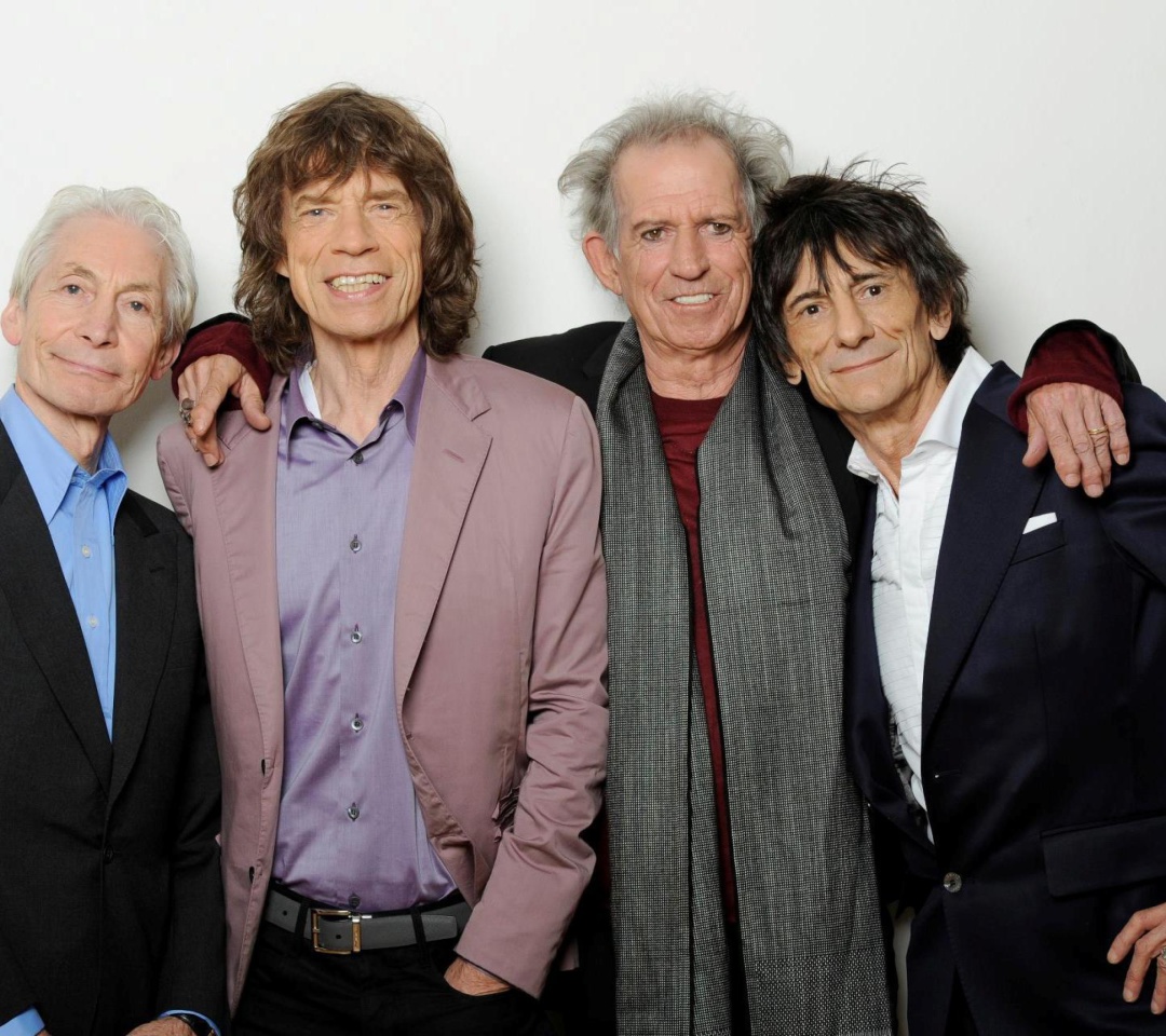 Обои Rolling Stones, Mick Jagger, Keith Richards, Charlie Watts, Ron Wood 1080x960