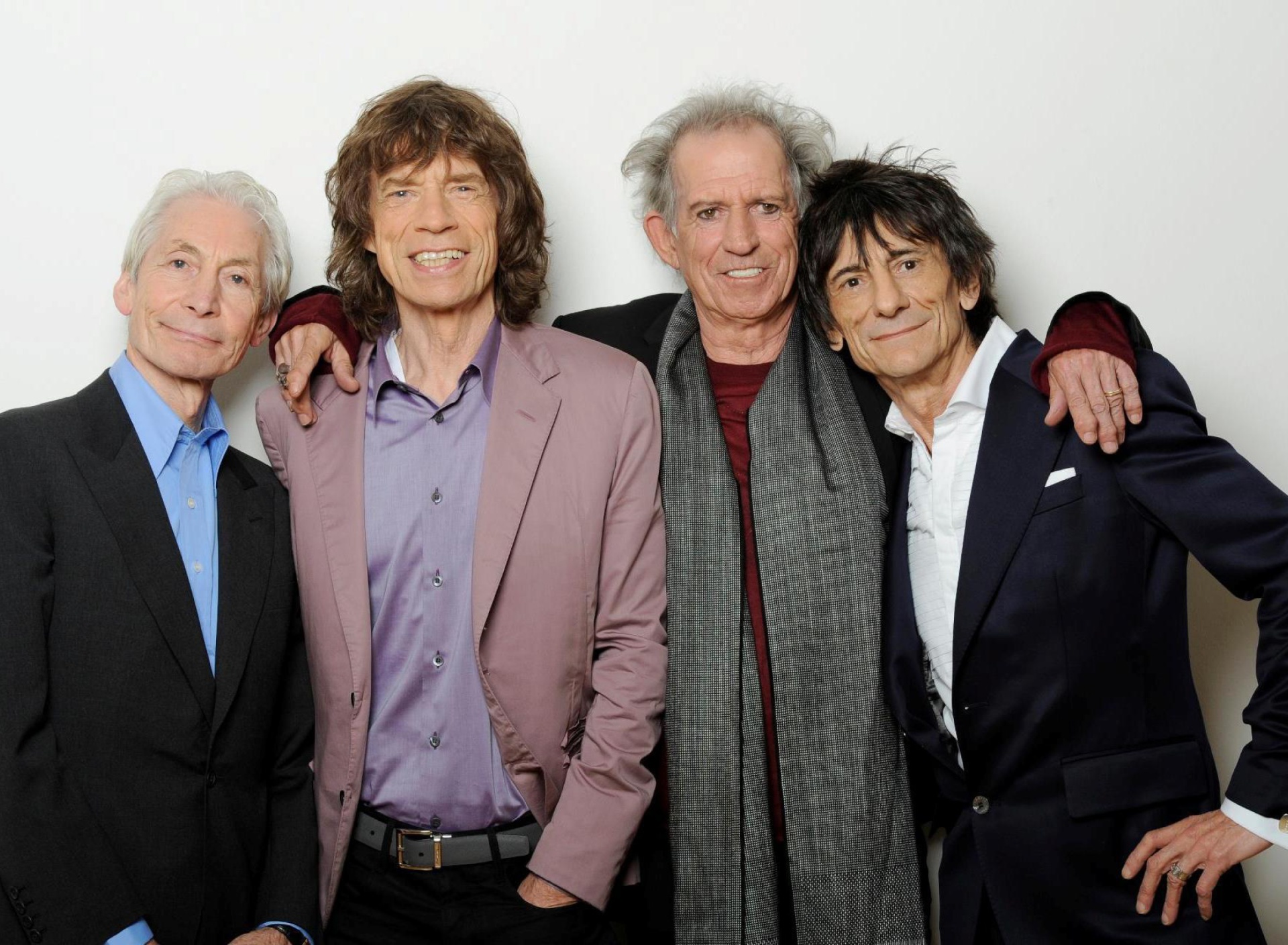 Обои Rolling Stones, Mick Jagger, Keith Richards, Charlie Watts, Ron Wood 1920x1408