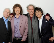 Обои Rolling Stones, Mick Jagger, Keith Richards, Charlie Watts, Ron Wood 220x176