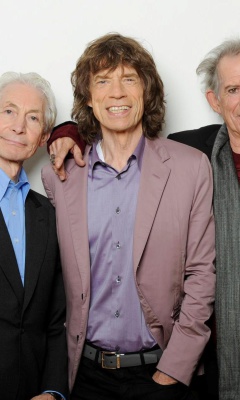 Rolling Stones, Mick Jagger, Keith Richards, Charlie Watts, Ron Wood wallpaper 240x400
