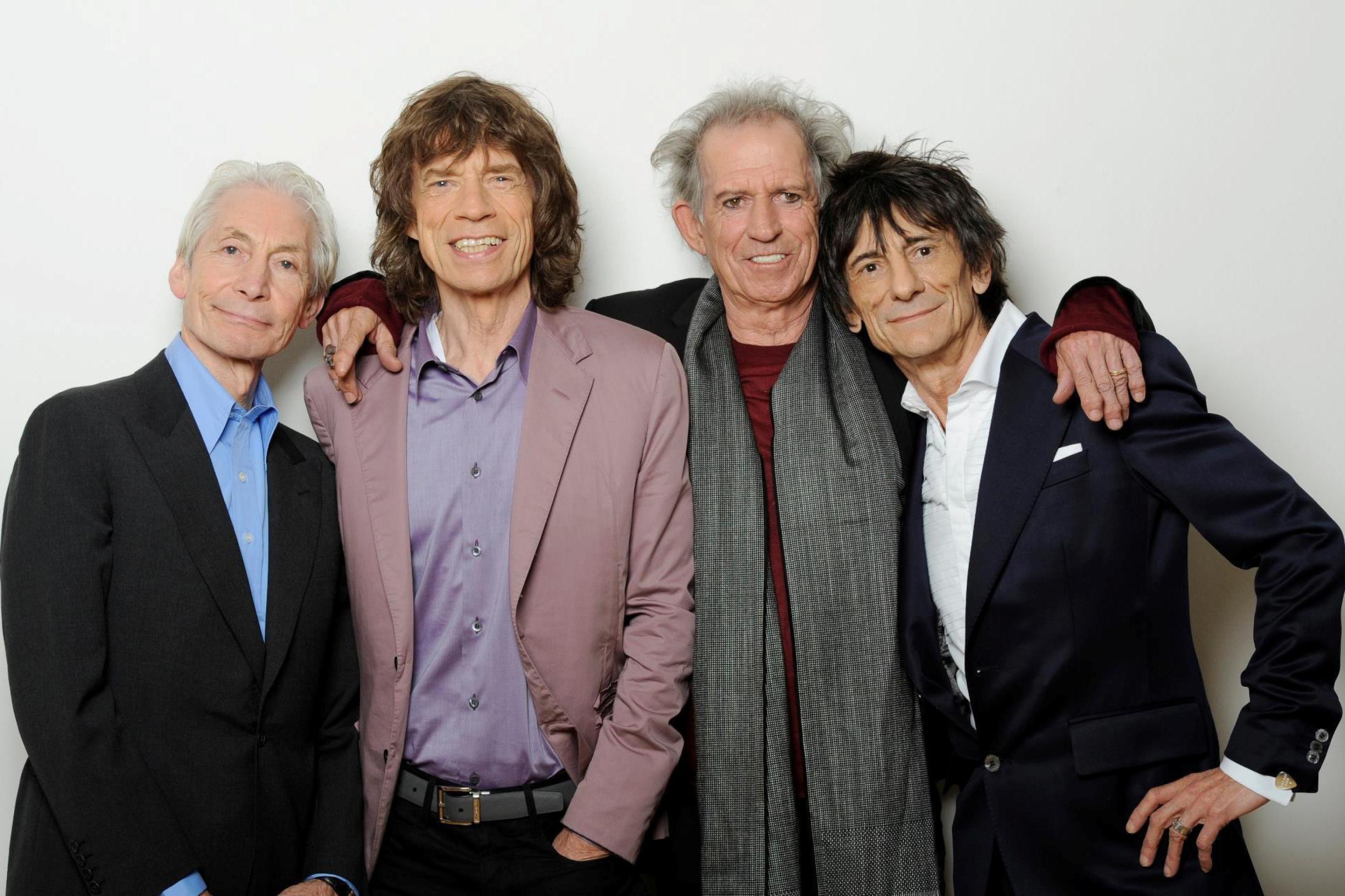 Обои Rolling Stones, Mick Jagger, Keith Richards, Charlie Watts, Ron Wood 2880x1920
