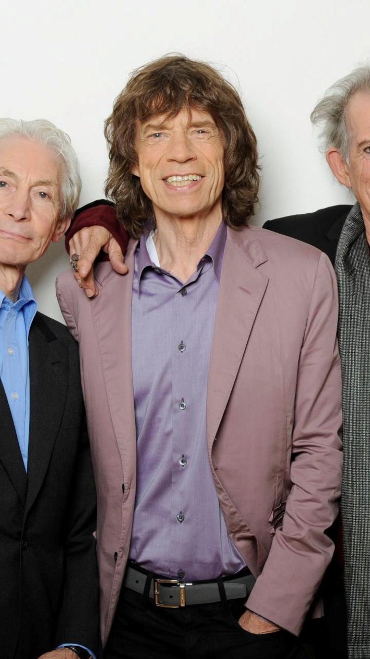 Rolling Stones, Mick Jagger, Keith Richards, Charlie Watts, Ron Wood wallpaper 750x1334