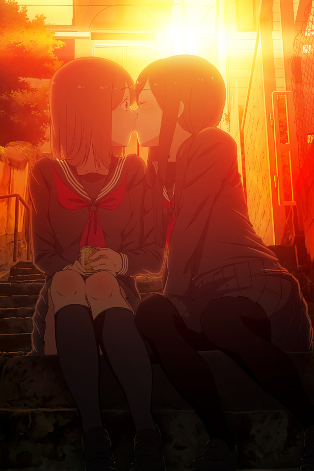 Anime Kiss wallpaper 640x960