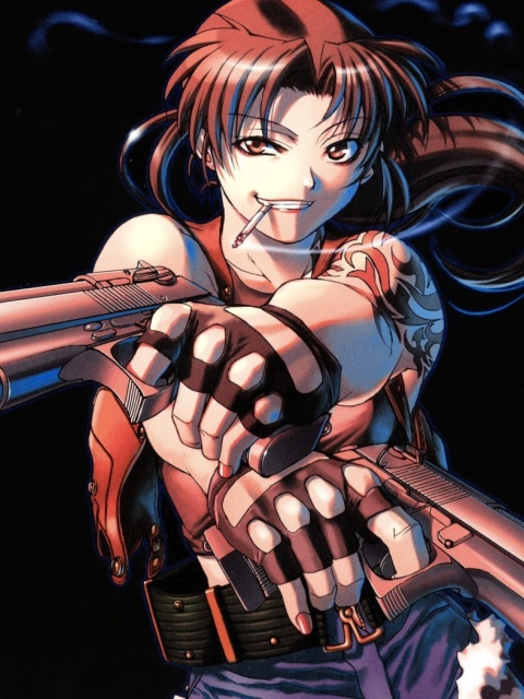 Black Lagoon Anime Revy Pirates wallpaper 480x640