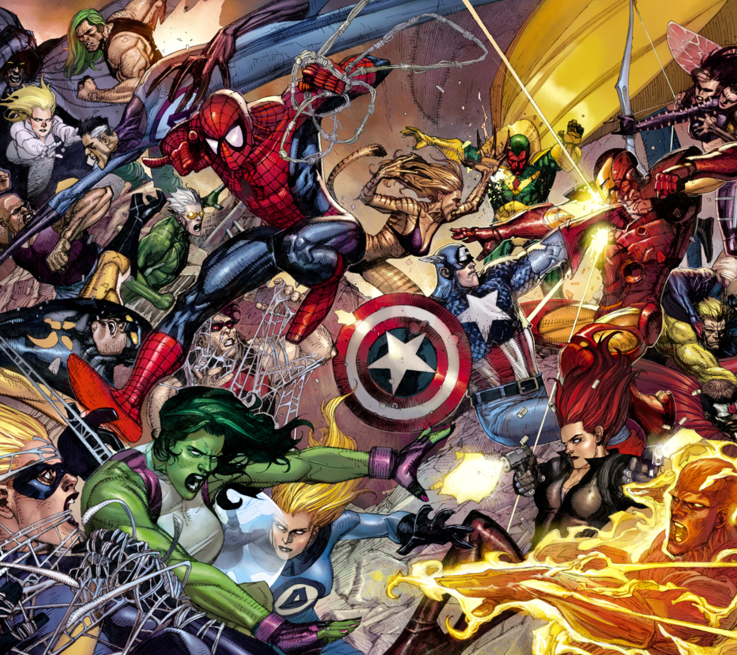 Das Marvel Civil War Wallpaper 1440x1280