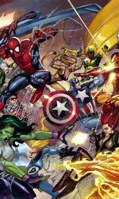 Das Marvel Civil War Wallpaper 240x400