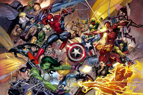Marvel Civil War wallpaper 480x320