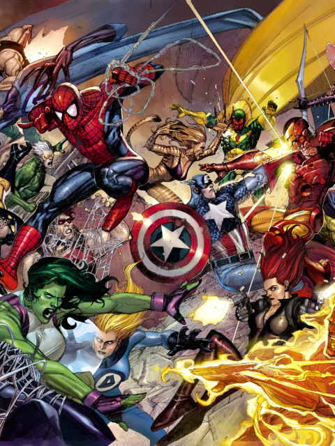 Das Marvel Civil War Wallpaper 480x640