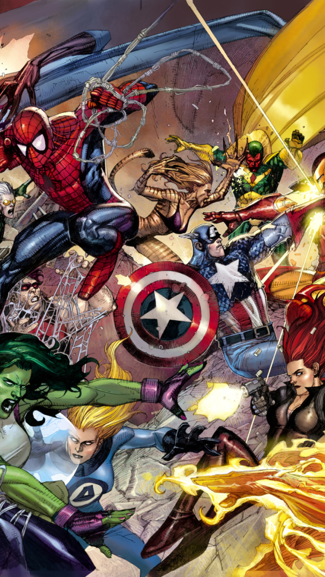 Sfondi Marvel Civil War 640x1136