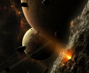 Asteroids And Planets wallpaper 176x144