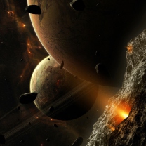 Asteroids And Planets wallpaper 208x208