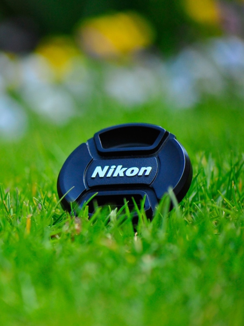 Fondo de pantalla Nikon Lense Cap 480x640