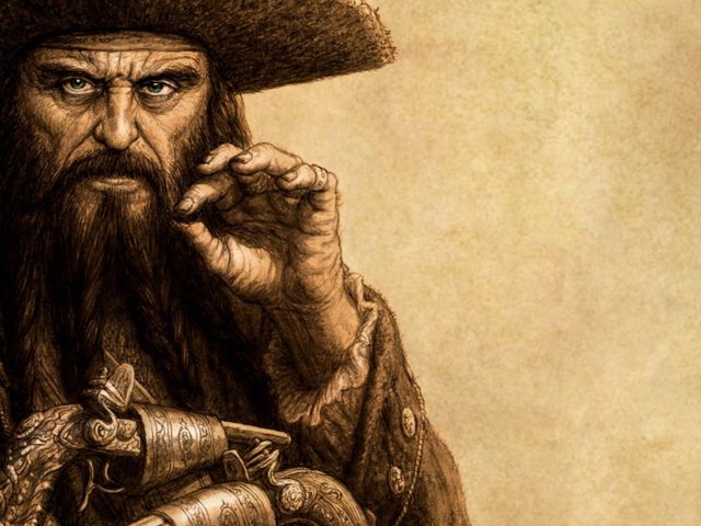 Das Captain Blackbeard Wallpaper 640x480