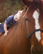 Blonde Child On Horse screenshot #1 176x220