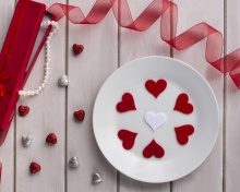 Das Romantic Valentines Day Table Settings Wallpaper 220x176